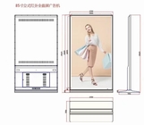 वाईफ़ाई टच स्क्रीन डिजिटल साइनेज कियोस्क 85 इंच तल स्टैंडिंग एलसीडी विज्ञापन प्लेयर
