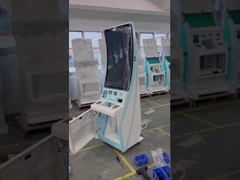 घुमावदार 23.6 32 39 43 इंच तल स्टैंडिंग टचस्क्रीन स्वयं सेवा कतार कियोस्क बैंक रेस्तरां मेनू