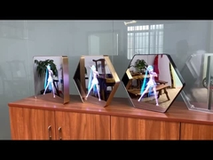 विज्ञापन एलईडी लाइट के लिए 3डी मिरर होलोग्राफिक डिस्प्ले कियोस्क