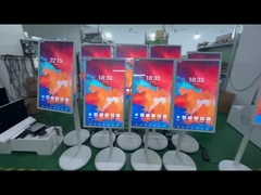 32 इंच स्टैंड पोर्टेबल स्मार्ट इंटरएक्टिव टच मोबाइल वायरलेस एलसीडी घुमावदार डिस्प्ले