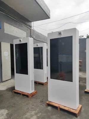 आउटडोर एलसीडी डिजिटल साइनेज कियोस्क 43-65 इंच 1920x1080 टच स्क्रीन