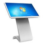 टेबल डिजिटल इंच सिग्नेज सॉफ्टवेयर के साथ 42 इंच टच स्क्रीन जानकारी कियोस्क खड़ा है