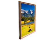 21.5 32 इंच टच स्क्रीन विज्ञापन लकड़ी के फ्रेम वॉल माउंट डिजिटल साइनेज