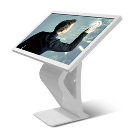टेबल डिजिटल इंच सिग्नेज सॉफ्टवेयर के साथ 42 इंच टच स्क्रीन जानकारी कियोस्क खड़ा है