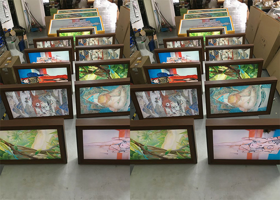 वाईफ़ाई विज्ञापन प्रदर्शन के साथ 32 इंच एनएफटी डिजिटल साइनेज पिक्चर फ्रेम डिस्प्ले